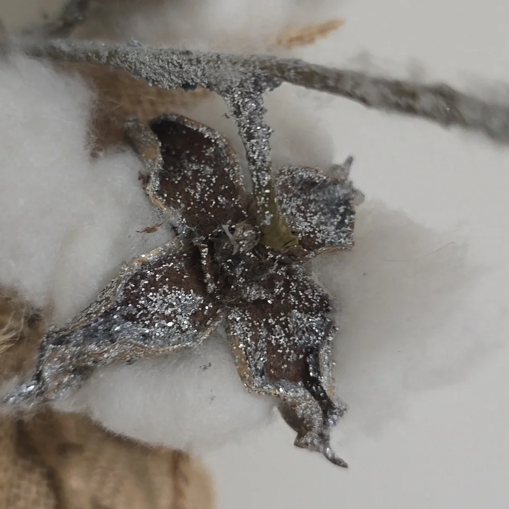 Rustic Cotton Tree with Burlap Base